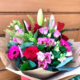 Valentine's Florist Choice Red and Pinks