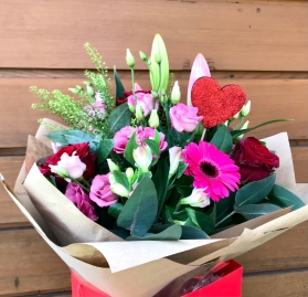 Valentine's Florist Choice Red and Pinks